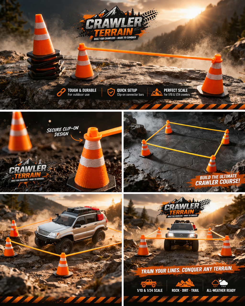 Traffic Cones & Cone Bars – RC Course Essentials